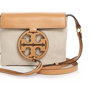 Tory Burch Miller cross body canvas and leather bag!
